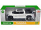 2023 Toyota Tundra TRD 4x4 Pickup Truck White Metallic with Sunroof and Wheel Rack 1/24 Diecast Model Car H08555R-WH