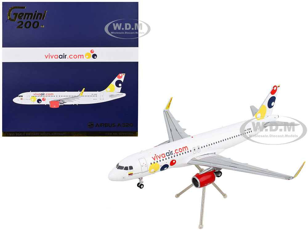 Airbus A320 Commercial Aircraft Viva Air White with Tail