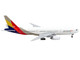 Boeing 777 200ER Commercial Aircraft Asiana Airlines White with Tail Graphics 1/400 Diecast Model Airplane GeminiJets GJ1367