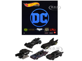Batman Batmobiles 5 piece Set Diecast Model Cars Hot Wheels GRM17