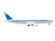 Boeing 787 9 Commercial Aircraft El Al Israel Airlines White with Blue Stripes and Tail 1/400 Diecast Model Airplane GeminiJets GJ1893