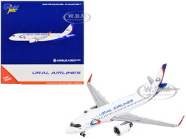 Airbus A320neo Commercial Aircraft Ural Airlines White with Blue Tail 1/400 Diecast Model Airplane GeminiJets GJ1910