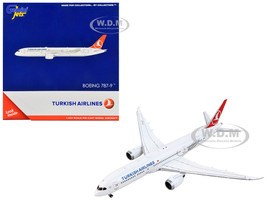 Boeing 787 9 Commercial Aircraft Turkish Airlines White with Red Tail 1/400 Diecast Model Airplane GeminiJets GJ2018