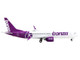 Boeing 737 MAX 8 Commercial Aircraft Bonza Aviation White and Purple 1/400 Diecast Model Airplane GeminiJets GJ2202