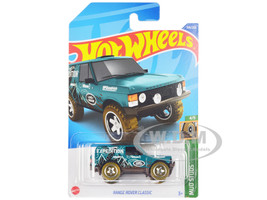 Land Rover Range Rover Classic Teal with White Graphics Hot Wheels Expedition Mud Studs Series Diecast Model Car Hot Wheels HHF26