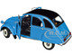 1982 Citroen 2CV6 Petrol Blue with Matt Black Top 1/18 Diecast Model Car Solido S1805026