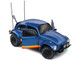 1975 Volkswagen Beetle Baja Blue Metallic with Stripes 1/18 Diecast Model Car Solido S1809601