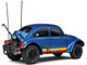 1975 Volkswagen Beetle Baja Blue Metallic with Stripes 1/18 Diecast Model Car Solido S1809601