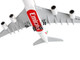 Airbus A380 800 Commercial Aircraft Emirates Airlines White with Tail Stripes 1/400 Diecast Model Airplane GeminiJets GJ2218
