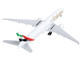 Boeing 777 300ER Commercial Aircraft Emirates Airlines White with Tail Stripes 1/400 Diecast Model Airplane GeminiJets GJ2219