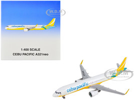 Airbus A321neo Commercial Aircraft Cebu Pacific Yellow and White 1/400 Diecast Model Airplane GeminiJets GJCEB4321