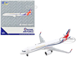 Airbus A321neo Transport Aircraft Royal Air Force United Kingdom White with UK Flag Tail Gemini Macs Series 1/400 Diecast Model Airplane GeminiJets GM111