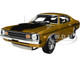 Mr Norm s 1972 Dodge Demon GSS SuperCharged Gold Metallic with Black Stripes and Hood American Muscle Series 1/18 Diecast Model Car Auto World AMM1294