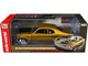 Mr Norm s 1972 Dodge Demon GSS SuperCharged Gold Metallic with Black Stripes and Hood American Muscle Series 1/18 Diecast Model Car Auto World AMM1294