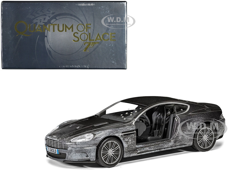 Aston Martin DBS Gray Metallic Damaged Version James Bond 007 Quantum of Solace 2008 Movie Diecast Model Car Corgi CC03805