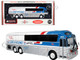 1984 Eagle Model 10 Motorcoach Bus Greyhound Package Express White and Blue Vintage Bus & Motorcoach Collection Limited Edition to 504 pieces Worldwide 1/87 HO Diecast Model Iconic Replicas 87-0462