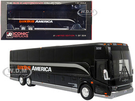 Van Hool TX45 Coach Bus Lux Bus America Black The Bus & Motorcoach Collection Limited Edition to 504 pieces Worldwide 1/87 HO Diecast Model Iconic Replicas 87-0464