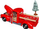 1940 Ford Pickup Truck Red Merry Christmas with Tree Accessory 1/24 Diecast Model Car Motormax 73234RBIXMT