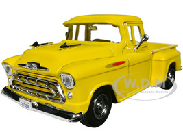 1957 Chevrolet 3100 Stepside Pickup Truck Black and Tan with