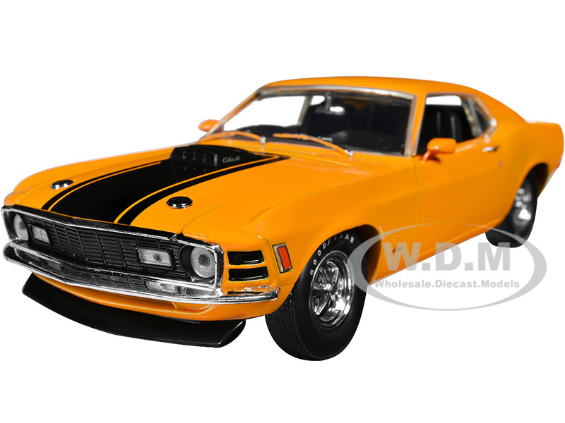 1970 FORD MUSTANG MACH 1 428 GRABBER ORANGE 1/24 DIECAST MODEL BY