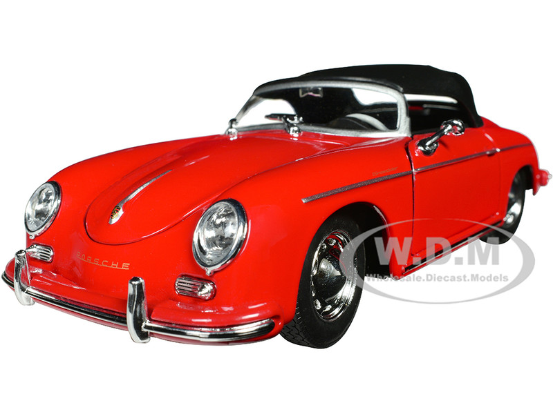 Porsche 356A Speedster Red with Black Soft Top NEX Models Series 1/24 Diecast Model Car Welly 24106H-W-RD