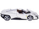 Ferrari Daytona SP3 White Metallic with Silver Stripes Signature Series 1/18 Diecast Model Car Bburago 16912w
