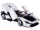 Ferrari Daytona SP3 White Metallic with Silver Stripes Signature Series 1/18 Diecast Model Car Bburago 16912w
