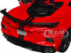 2020 Chevrolet Corvette Stingray Coupe Red with Black Stripes Special Edition Series 1/24 Diecast Model Car Maisto 31534r
