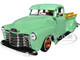 1950 Chevrolet 3100 Pickup Truck Lowrider Light Green with Gold Wheels Lowriders Series 1/24 Diecast Model Car Maisto 32545grn