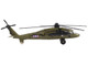 Sikorsky UH 60 Black Hawk Helicopter Olive Drab United States Army with Runway Section Diecast Model Runway24 RW060