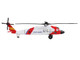 Sikorsky HH 60J Jayhawk Helicopter White and Red United States Coast Guard with Runway Section Diecast Model Runway24 RW075