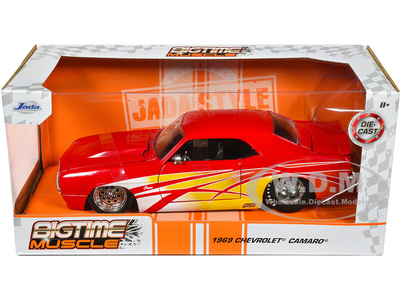 1969 Chevrolet Camaro Red with Graphics BigTime Muscle Series 1/24