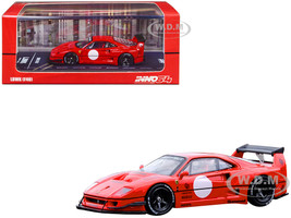 LBWK Liberty Walk F40 Red with Graphics 1/64 Diecast Model Car Inno Models IN64-F40LBWK-RED