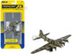 Boeing B 17 Flying Fortress Bomber Aircraft Olive Green Camouflage United States Army Air Force with Runway Section Diecast Model Airplane Runway24 RW030