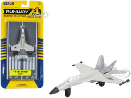 McDonnell Douglas F A 18C Hornet Fighter Aircraft Gray United States Navy with Runway Section Diecast Model Airplane Runway24 RW095