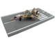 McDonnell Douglas F 15 Eagle Fighter Aircraft Desert Camouflage United States Air Force with Runway Section Diecast Model Airplane Runway24 RW120