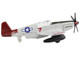 North American P 51C Mustang Fighter Aircraft Gray Tuskegee Airmen United States Army Air Force with Runway Section Diecast Model Airplane Runway24 RW190