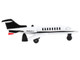 Private Jet Commercial Aircraft White with Black Tail N452IJ with Runway Section Diecast Model Airplane Runway24 RW205