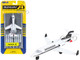 Private Jet Commercial Aircraft White with Black Tail N452IJ with Runway Section Diecast Model Airplane Runway24 RW205