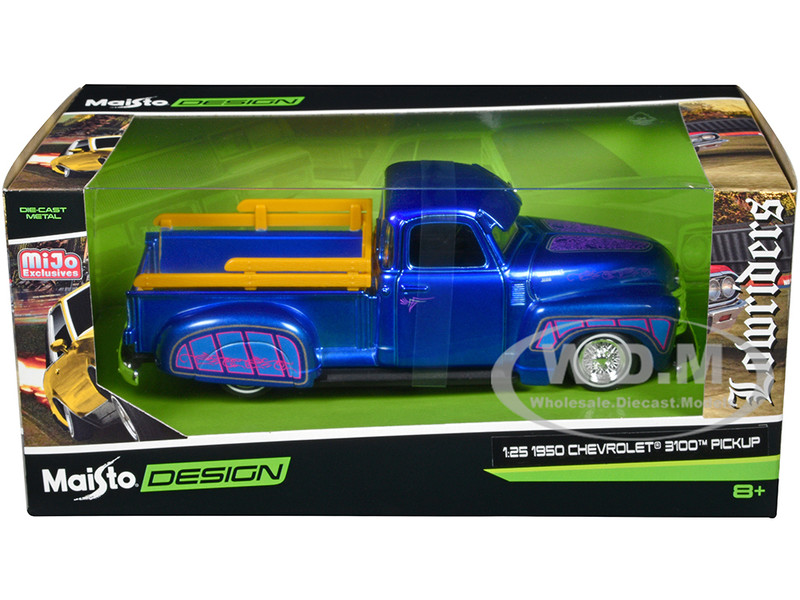 mimotty 1950 CHEVROLET 3100 PICKUP LOWRIDER LIGHT GREEN 1/24 DIECAST
