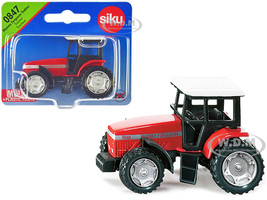 Massey Ferguson Tractor with Front Loader Red with Silver Top
