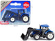 New Holland T7 315 Tractor with Front Loader Blue and Black Diecast Model Siku 1396