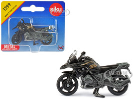 BMW R1250 GS LCI Motorcycle Black and Gray Diecast Model Siku 1399