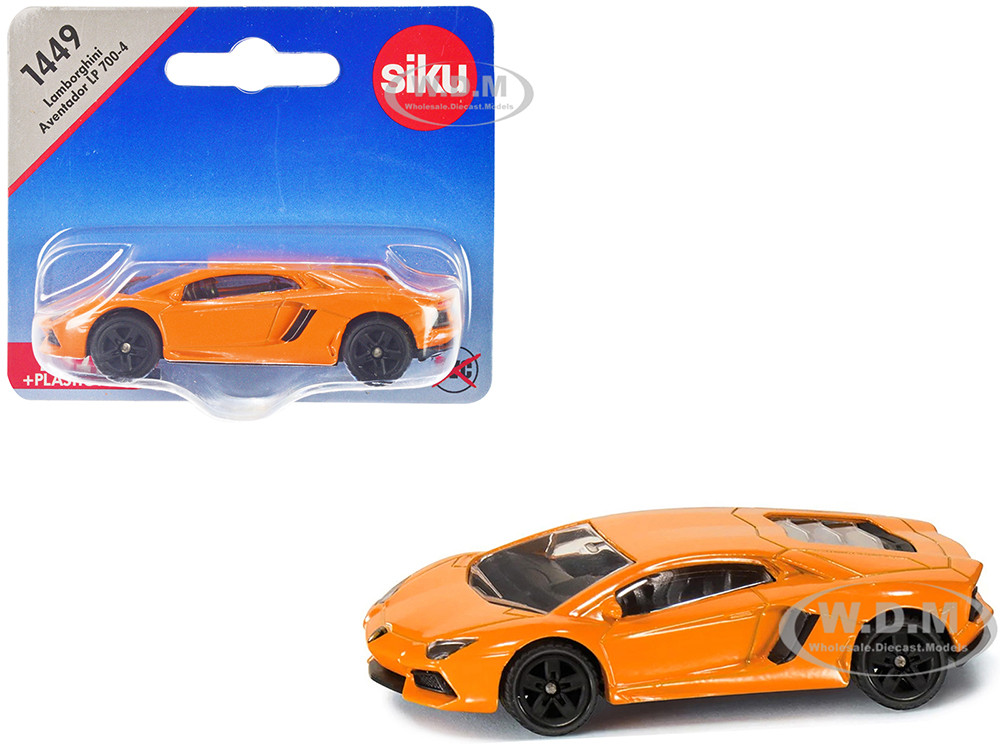 Lamborghini Aventador LP700 4 Orange Diecast Model Car Siku 1449