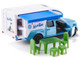 Ford F 150 Pickup Truck Blue Metallic Camper Set with Accessories Diecast Model Siku 1693