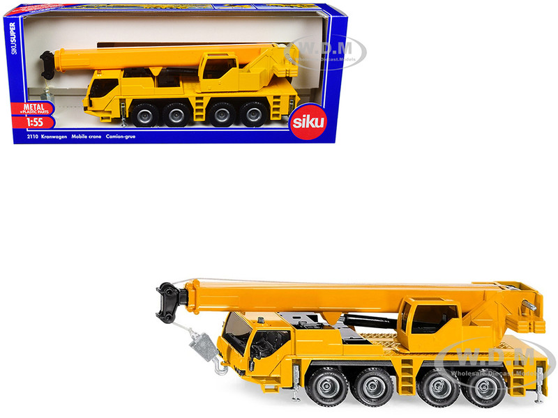 Mobile Crane Yellow 1/55 Diecast Model Siku 2110