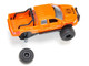 Ram 1500 Pickup Truck Lifted with Balloon Tires Orange with Flames 1/50 Diecast Model Siku 2358