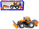 New Holland T7070 Tractor with Ploughing Plate and Salt Spreader Yellow 1/50 Diecast Model Siku 2940