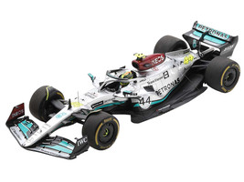 Mercedes AMG W13 E Performance #44 Lewis Hamilton Petronas Formula One F1 Belgian GP 2022 with Acrylic Display Case 1/18 Model Car Spark 18S770