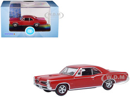 1966 Pontiac GTO Montero Red 1/87 (HO) Scale Diecast Model Car Oxford Diecast 87PG66002